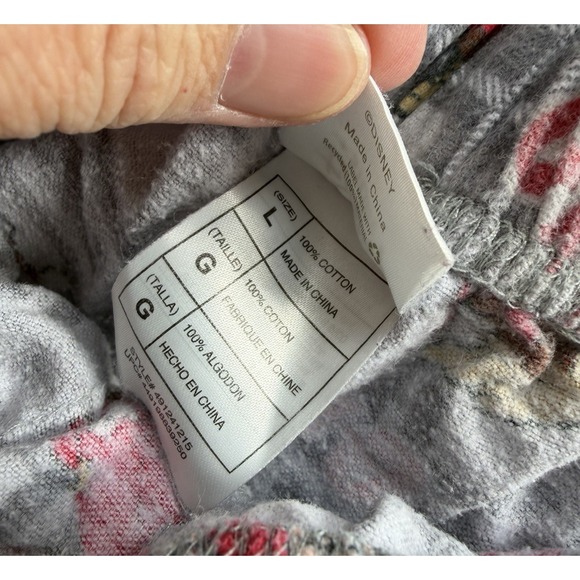 Disney Mens Grumpy Dwarf Pajama PJ Lounge Pants Large Gray - Picture 4 of 4